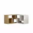TV-taso Sapphire Oak White - 100% Melamiinipinnoitettu Lastulevy, 18mm, 145x44,8x35cm, 20kg Kantavuus, 1 Paketti - TV-tasot - 8684283503100 - 5