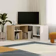 TV-taso Sapphire Oak White - 100% Melamiinipinnoitettu Lastulevy, 18mm, 145x44,8x35cm, 20kg Kantavuus, 1 Paketti - TV-tasot - 8684283503100 - 3
