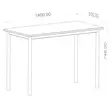 Työpöytä 140x78x55 cm, 100% Melamiinipinnoitettu Lastulevy, Metallijalat, Tammi-Musta, Kestävä ja Tyylikäs Design - Työpöydät - 8684282573920 - 1
