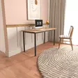 Työpöytä 140x78x55 cm, 100% Melamiinipinnoitettu Lastulevy, Metallijalat, Tammi-Musta, Kestävä ja Tyylikäs Design - Työpöydät - 8684282573920 - 3