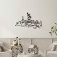 Tyylikäs Musta Metallinen Seinäkoriste - 100% Metalli, 120x67x1,5 cm, Kevyt ja Helppo Asentaa - Koristeet, koriste-esineet - 8683342853040 - 4