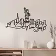 Tyylikäs Musta Metallinen Seinäkoriste - 100% Metalli, 120x67x1,5 cm, Kevyt ja Helppo Asentaa - Koristeet, koriste-esineet - 8683342853040 - 2