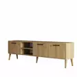 Tyylikäs Olohuoneen Kalustesetti - Tammi - TV-taso 180x53x35 cm, Lipasto 180x35 cm, 2-Tasoinen Sohvapöytä 90x54x41,6 cm - Huonekalut - 8683742470830 - 7