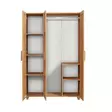 Vaatekaappi Atlantic Pine White - 100% Melamiinipinnoitettu, 18mm Paksuus, PVC Reunat, MDF Kahvat, 120x189x48cm - Vaatekaapit - 8683743421930 - 3