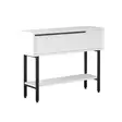 Valkoinen 100 cm Leveä Sideboard Peilillä - 100% Melamiinipinnoitettu, Metallijalat, 18 mm Paksuus, 76 cm Korkeus - Huonekalut - 8684282369530 - 6