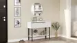 Valkoinen 100 cm Leveä Sideboard Peilillä - 100% Melamiinipinnoitettu, Metallijalat, 18 mm Paksuus, 76 cm Korkeus - Huonekalut - 8684282369530 - 2