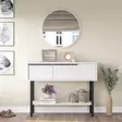 Valkoinen 100 cm Leveä Sideboard Peilillä - 100% Melamiinipinnoitettu, Metallijalat, 18 mm Paksuus, 76 cm Korkeus - Huonekalut - 8684282369530 - 4