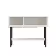 Valkoinen 100 cm Leveä Sideboard Peilillä - 100% Melamiinipinnoitettu, Metallijalat, 18 mm Paksuus, 76 cm Korkeus - Huonekalut - 8684282369530 - 7