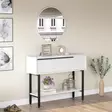 Valkoinen 100 cm Leveä Sideboard Peilillä - 100% Melamiinipinnoitettu, Metallijalat, 18 mm Paksuus, 76 cm Korkeus - Huonekalut - 8684282369530 - 3