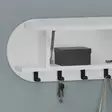 Valkoinen 100% Melamiinipinnoitettu Naulakko, Piilotettu Kiinnitys, Pehmeästi Sulkeutuvat Saranat, 84x28,5x15,5 cm - Huonekalut - 8684282587330 - 7