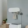 Valkoinen 100% Melamiinipinnoitettu Naulakko, Piilotettu Kiinnitys, Pehmeästi Sulkeutuvat Saranat, 84x28,5x15,5 cm - Huonekalut - 8684282587330 - 4