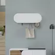 Valkoinen 100% Melamiinipinnoitettu Naulakko, Piilotettu Kiinnitys, Pehmeästi Sulkeutuvat Saranat, 84x28,5x15,5 cm - Huonekalut - 8684282587330 - 2