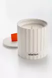 Valkoinen Betoni Nauha Meripihka Kynttilä - 8 cm x 8,5 cm - Paraffiini/Soya - Sisustukseen ja Lahjaksi - Kynttilät ja lyhdyt - 8684282969280 - 3