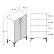 Valkoinen Kenkäkaappi - 100% Melamiinipinnoitettu Lastulevy, 60x111x35 cm, Metallijalat, Muovikahvat, Useita Hyllyjä - Kenkäkaapit - 8683342460880 - 6