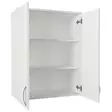 Valkoinen Kylpyhuonekaappi 70x90x34,5 cm - 100% Melamiinipinnoitettu Lastulevy, Useita Hyllyjä, Seinään Kiinnitettävä - Kylpyhuonekalusteet - 8681181613740 - 4