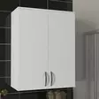 Valkoinen Kylpyhuonekaappi 70x90x34,5 cm - 100% Melamiinipinnoitettu Lastulevy, Useita Hyllyjä, Seinään Kiinnitettävä - Kylpyhuonekalusteet - 8681181613740 - 2