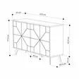 Valkoinen Moderni Konsoli - 100% Melamiinipinnoitettu Lastulevy, 123x62,4x35 cm, Pehmeästi Sulkeutuvat Saranat, 60 kg - Lipastot ja senkit - 8683342851350 - 6