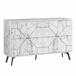 Valkoinen Moderni Konsoli - 100% Melamiinipinnoitettu Lastulevy, 123x62,4x35 cm, Pehmeästi Sulkeutuvat Saranat, 60 kg - Lipastot ja senkit - 8683342851350 - 1