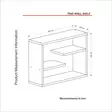 Valkoinen Seinähylly - 100% Melamiinipinnoitettu Lastulevy, 60x44x19,5 cm, Lisäsäilytystilaa, Helppo Kiinnitys - Seinähyllyt - 8681875215120 - 7