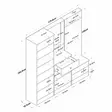 Valkoinen Skandinaavinen Eteisteline Peilillä ja Säilytystilalla - 179,4x182,8x37,3 cm - 100% Melamiinipinnoitettu - Huonekalut - 8681875885200 - 11