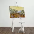 Van Gogh Olive Trees 1889 - Monivärinen 100% Mokkanahkakangas, 45x70 cm, 3 cm Paksu Puukehys, Seinäkoriste - Taulut ja kehykset - 8681875399950 - 3