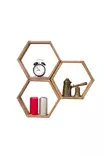 Walnut-seinähylly - 61x58x9 cm - 18 mm paksuus - Helppo kiinnitys - Moderni ja kestävä - Tyylikäs sisustusratkaisu - Seinähyllyt - 8682870717190 - 1