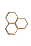 Walnut-seinähylly - 61x58x9 cm - 18 mm paksuus - Helppo kiinnitys - Moderni ja kestävä - Tyylikäs sisustusratkaisu - Seinähyllyt - 8682870717190 - 3