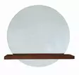 Walnut Peili ja Hyllysetti - 100% Mäntyä, 70x70 cm Peili, 70x3x15 cm Hylly, Helppo Asennus, Tyylikäs Sisustusratkaisu - Peilit - 8681875708530 - 1