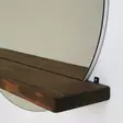 Walnut Peili ja Hyllysetti - 100% Mäntyä, 70x70 cm Peili, 70x3x15 cm Hylly, Helppo Asennus, Tyylikäs Sisustusratkaisu - Peilit - 8681875708530 - 5