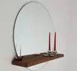 Walnut Peili ja Hyllysetti - 100% Mäntyä, 70x70 cm Peili, 70x3x15 cm Hylly, Helppo Asennus, Tyylikäs Sisustusratkaisu - Peilit - 8681875708530 - 2