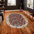 Ylellinen 80x150 cm Beige Vihreä Punainen Musta Matto - 100% Polyesteri, Antibakteerinen, Konepestävä, Liukumaton - Pienet matot ja käytävämatot - 8683742611660 - 2
