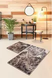 Ylellinen Kylpyhuonemattosetti 2-osainen - Antibakteerinen, Liukumaton, Konepestävä, 100% Polyesteri, 50x60cm & 60x100cm - Kylpyhuonematot ja kosteantilan matot - 8681875588620 - 2
