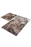 Ylellinen Kylpyhuonemattosetti 2-osainen - Antibakteerinen, Liukumaton, Konepestävä, 100% Polyesteri, 50x60cm & 60x100cm - Kylpyhuonematot ja kosteantilan matot - 8681875588620 - 1