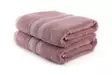 Ylellinen Kylpypyyhesetti 2 kpl, 60% Bambu 40% Puuvilla, Lilac, 75x150 cm, Konepestävä 40 °C, 550 gr/m² - Pyyhkeet ja kylpytakit - 8684282253990 - 1