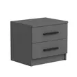 Yöpöytä Anthracite - Tyylikäs ja Kestävä Säilytysratkaisu 100% Melamiinipinnoitetusta Lastulevystä, Mitat: 50x40x47 cm - Yöpöydät - 8683742567370 - 1