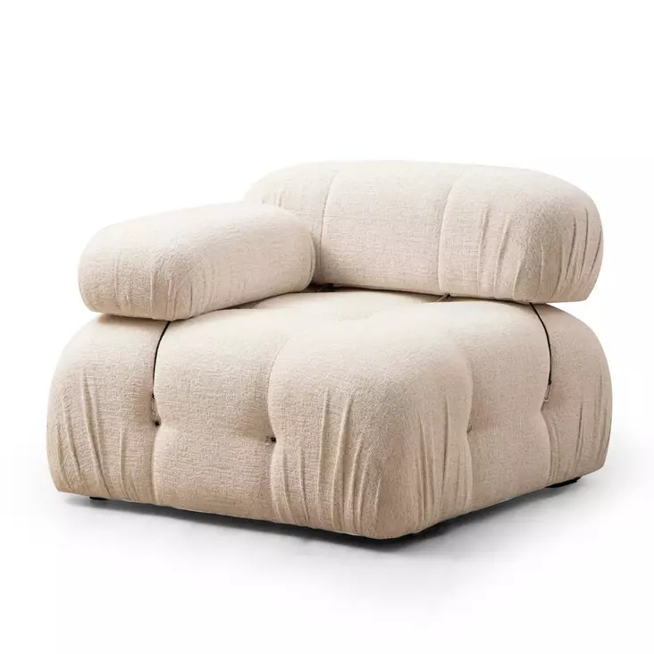 1-istuttava sohva, kerma, 95 cm x 95 cm x 75 cm, mukava, kestävä, muokattava - Sohvat - 8683743317950 - 1