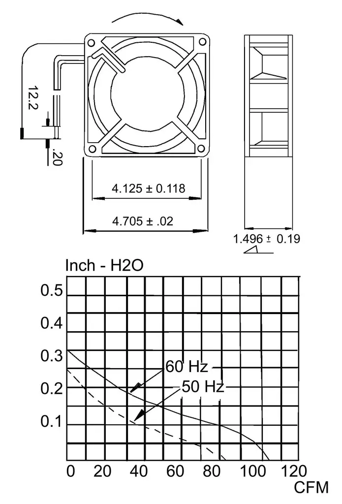 Aksiaalituuletin AC 120 x 120 x 38 mm - Nedis tuotteet - 5412810159000 - 1