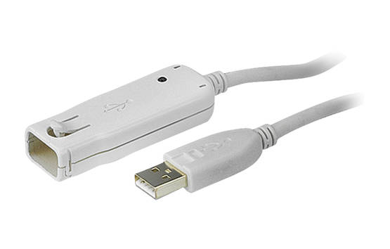 Aktiivinen USB 2.0 Jatkokaapeli USB A Uros - USB A Naaras 12 m Valkea - Tietokone ja verkko - AT-UE2120 - 1