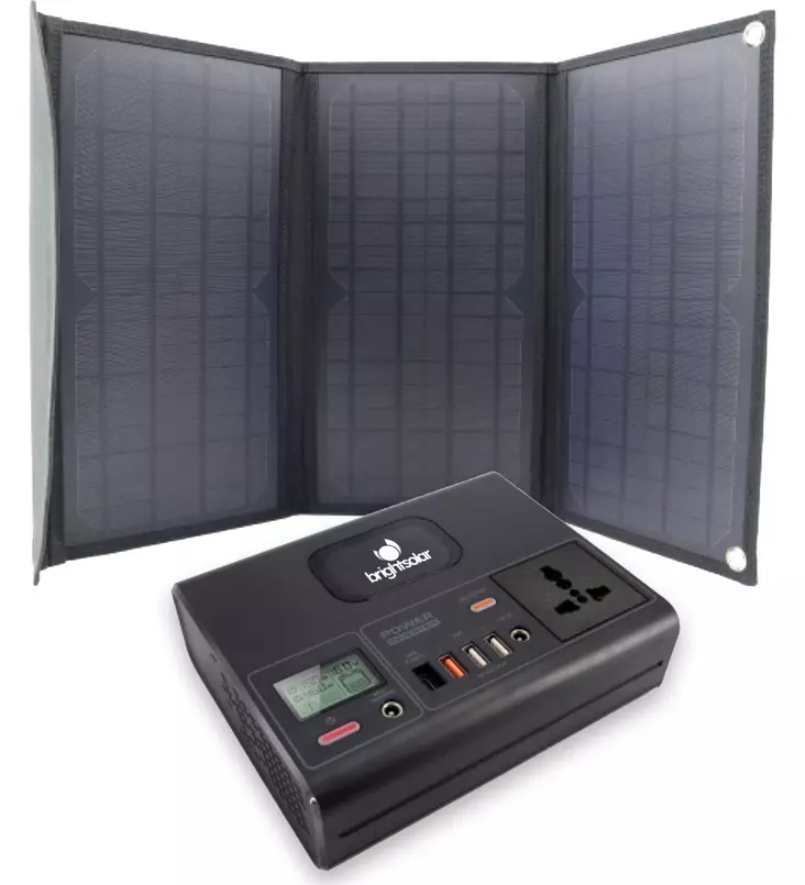 Brightsolar 120W kannettava virtal=C3=A4hde p=C3=A4=C3=A4kuva=20 - Yleisvirtalähteet ja adapterit - 6438014254210 - 1