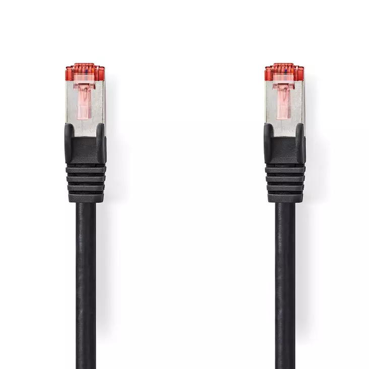 CAT6 Verkkokaapeli | RJ45 uros | RJ45 uros | S/FTP | 1.50 m | Pyöreä | LSZH | Musta | Label - Tietokone ja verkko - 5412810423200 - 1