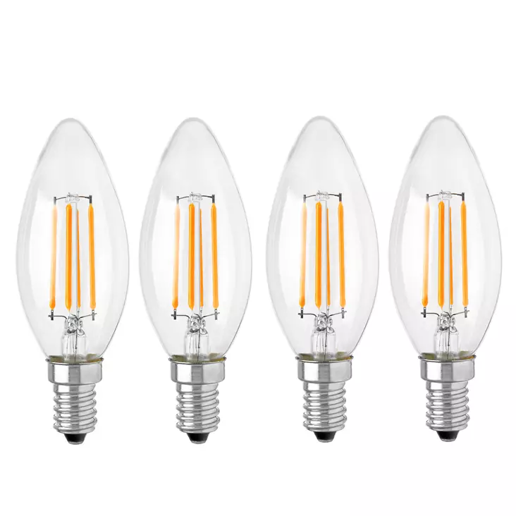 Filament LED E14 470 lumen 4,5,W 4 kpl - Lamput ja loisteputket - 6438168108100 - 1