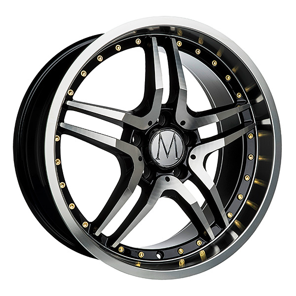 GT Black Polished Gold Rivets 8x18 - - 19-19-6438431012820 - 1