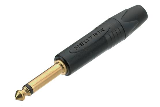 2-nastainen 1/4" ammattimainen jakkipistoke, kultaiset liittimet, musta kotelo - Audioliittimet ja plugit - 7613187000720 - 0