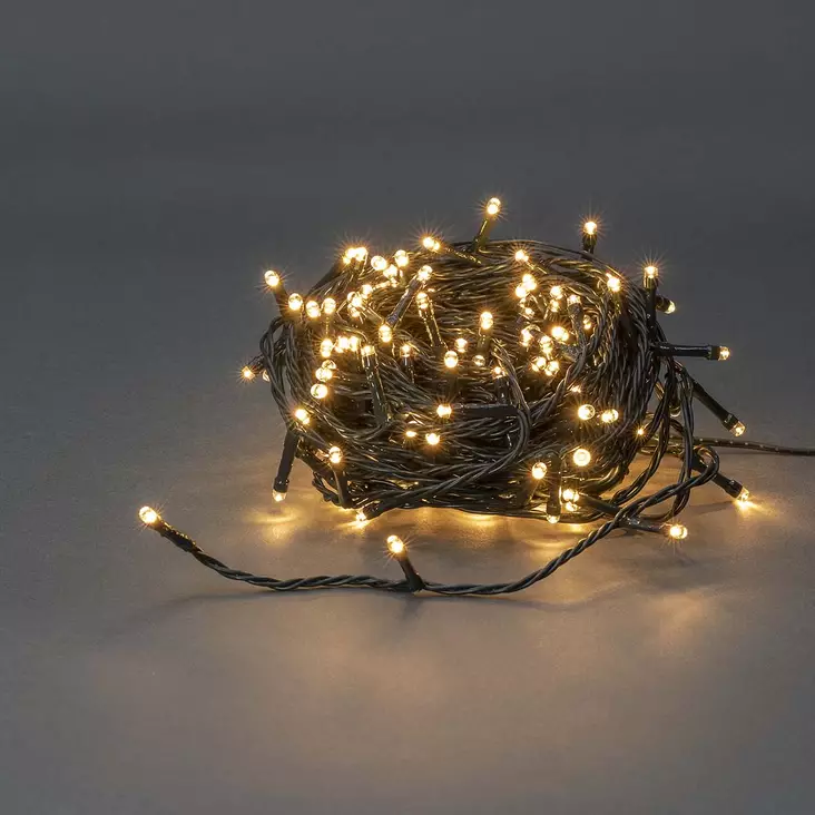 Jouluvalot | Nauha | 180 LED's | Lämmin Valkoinen | 13.50 m | Kevyet vaikutukset: 7 | Sisä- tai ulkotila | Verkkovirtakäyttöinen - Valosarjat - 5412810407170 - 1
