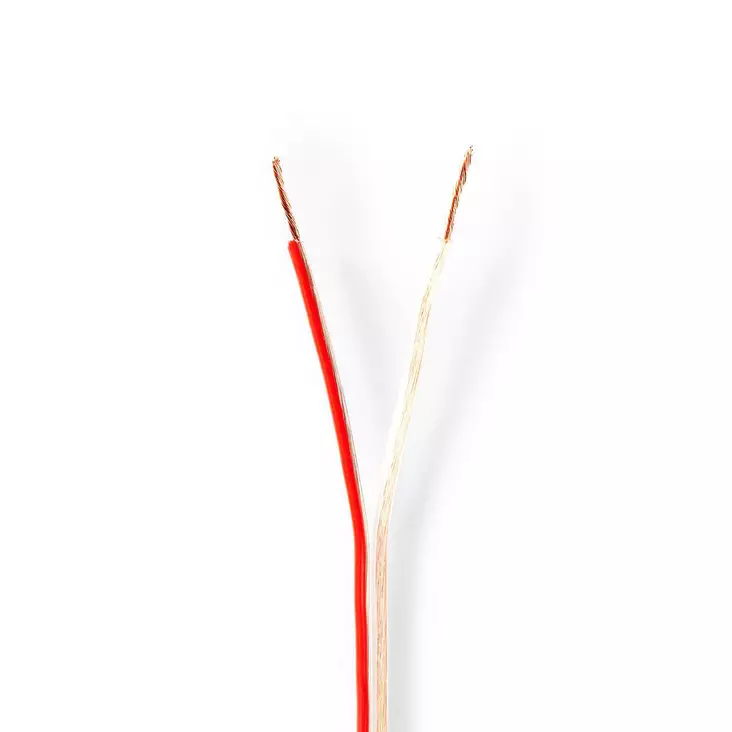 Kaiutinkaapeli | 2 x 0.75 mm² | Kupari | 100 m | Pyöreä | PVC | Läpikuultava | Kela - Audiokaapelit - 5412810311910 - 1
