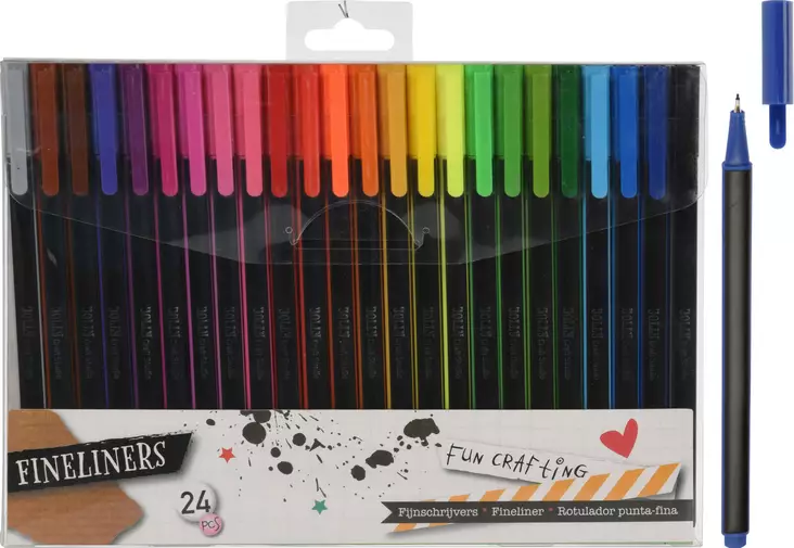 Kirjoituskynät 24 kpl - Kuitukärkikynät, tussit - 8719987963520 - 1