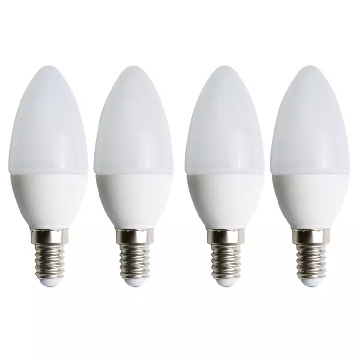 Kynttilälamppu LED E14 470 lm 4 kpl - Lamput ja loisteputket - 6438168101590 - 1