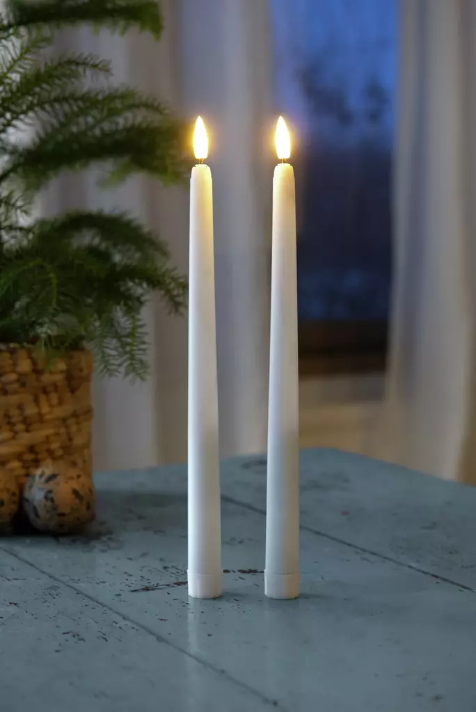 Led-kruunukynttil=C3=A4t 2-kpl sis. ajastin - Led-kynttilät ja lyhdyt - 6435200289780 - 1