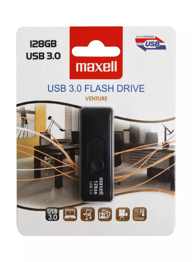 Maxell USB 3.0 128GB Venture - USB-muistit ja kiintolevyt - 4902580772970 - 1