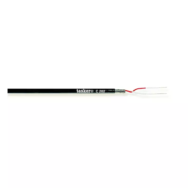 Mikrofonikaapelikela 2x 0.08 mm² 100 m Musta - Audiokaapelit - 8010246005440 - 10